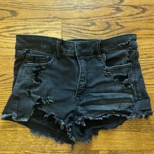 American Eagle next level stretch black Jean shorts size 6